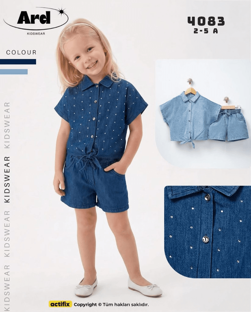 Model 4083 — Stud Detaylı Denim Takım