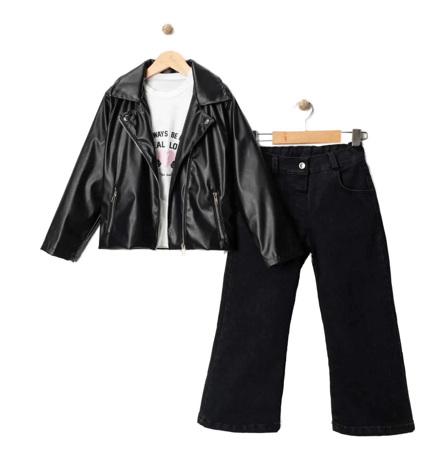 Model 4031 — Biker ceket, tişört ve pantolon — Model 4031, 6–9 Yaş