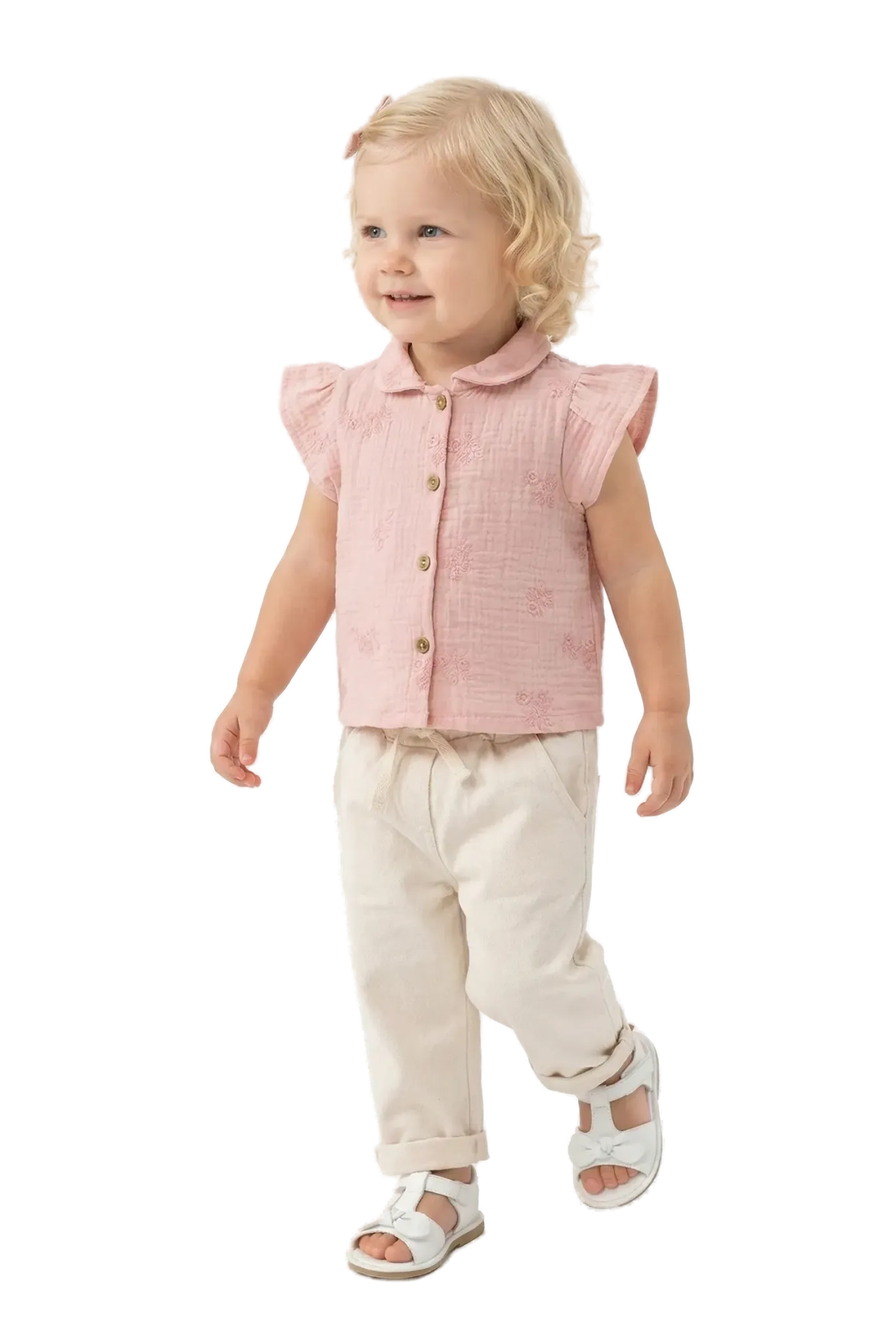 Model 4056 — Kız bebek gömlek ve pantolon takım — Model 4056, 9–24 Ay